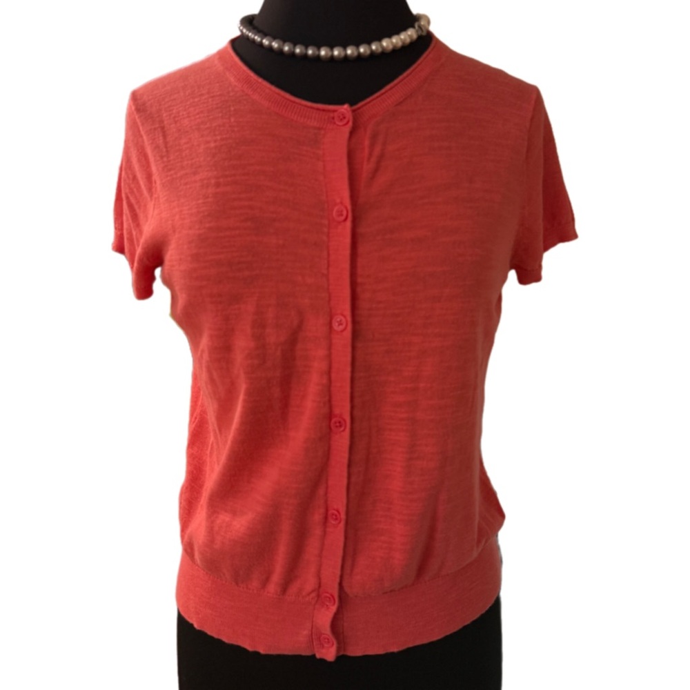 LOFT Pink Short Sleeve Button Cardigan – MP 💕 Like New